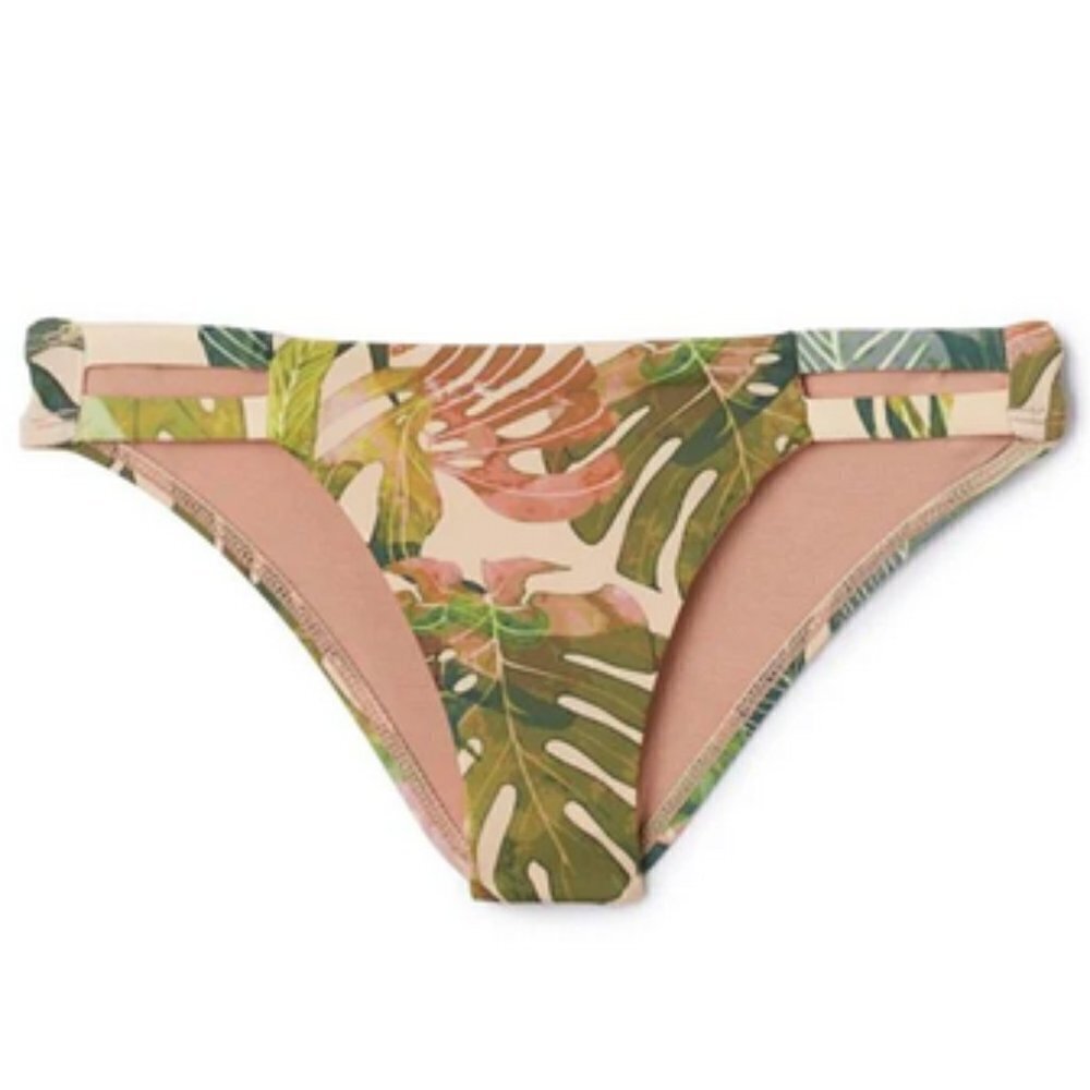 💕VITAMIN A💕 Bikini Hipster Bikini Bottom ~ Palm Leaf Print 6 Small S NWT